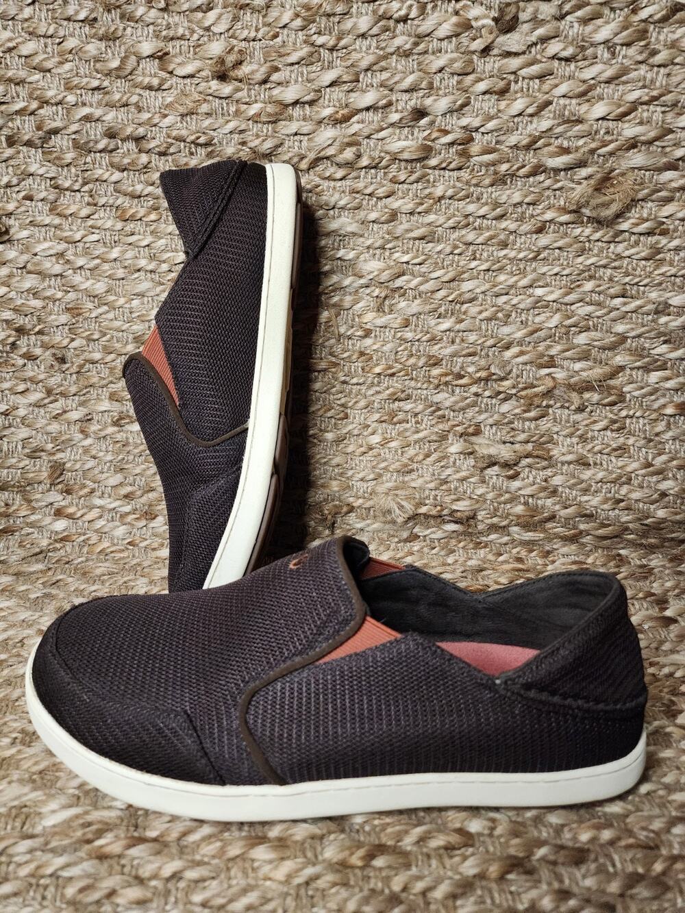 OluKai Nohea Mesh Dark Brown Casual Comfort Slip On Shoes Men’s Size 11